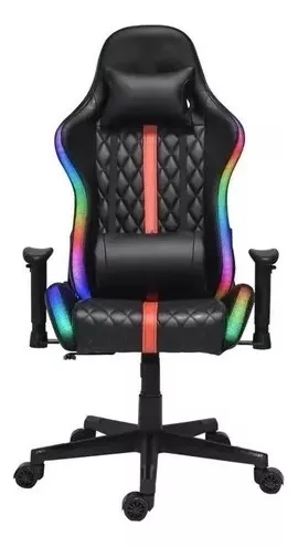 Set Gamer Silla + Escritorio Led Rgb Porta Vasos Reclinable