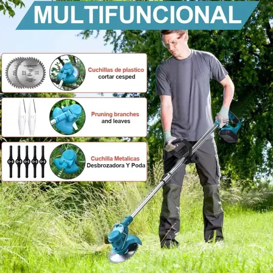 Desbrozadora Inalámbrica Electrica Podadora Cortadora Pasto