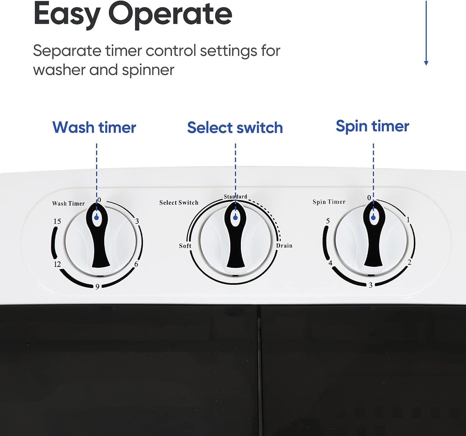 ZENY - Lavadora portátil de ropa con secadora giratoria, lavadora y secadora compacta, pequeña y ligera lavadora para el hogar, apartamentos, habitaciones de recámara, RV