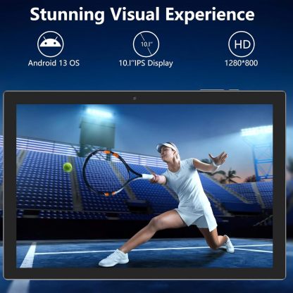 Tablet con teclado 2 en 1, Android 11, 10.1 pulgadas FHD, con teclado/mouse/funda/lápiz capacitivo/película templada, 64 GB+2 GB, Wi-Fi, cámara dual 8 MP, procesador quad core, batería 6,000 mAh, rosa