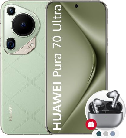HUAWEI Pura 70 Ultra, 16GB+1TB, Instantánea ultrarrápida, Súper Macro con Ultra Iluminación, Cristal Kunlun Glass, Supercharge de 100 W, Batería de 5200mAh, Negro + FreeBuds Pro 3 (Color Aleatorio)
