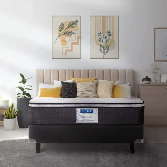 Colchon Restonic Matrimonial Fantastic + 2 Almohadas SC