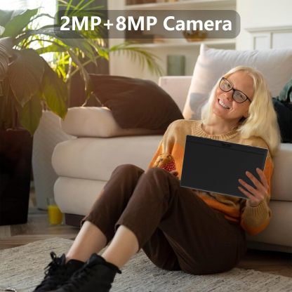 Tablet con teclado 2 en 1, Android 11, 10.1 pulgadas FHD, con teclado/mouse/funda/lápiz capacitivo/película templada, 64 GB+2 GB, Wi-Fi, cámara dual 8 MP, procesador quad core, batería 6,000 mAh, rosa