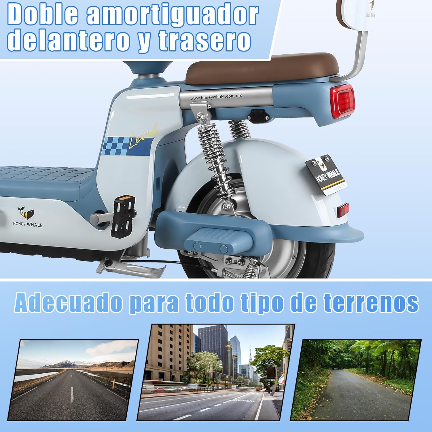 HONEYWHALE U3 PRO Bicicleta Electrica para Adultos, Moto Electrica con Alarma, Potencia Motor 650W-Max, Velocidad 31KM/H-Max, Autonomia 60KM, Bateria 20AH de Gran Capacidad