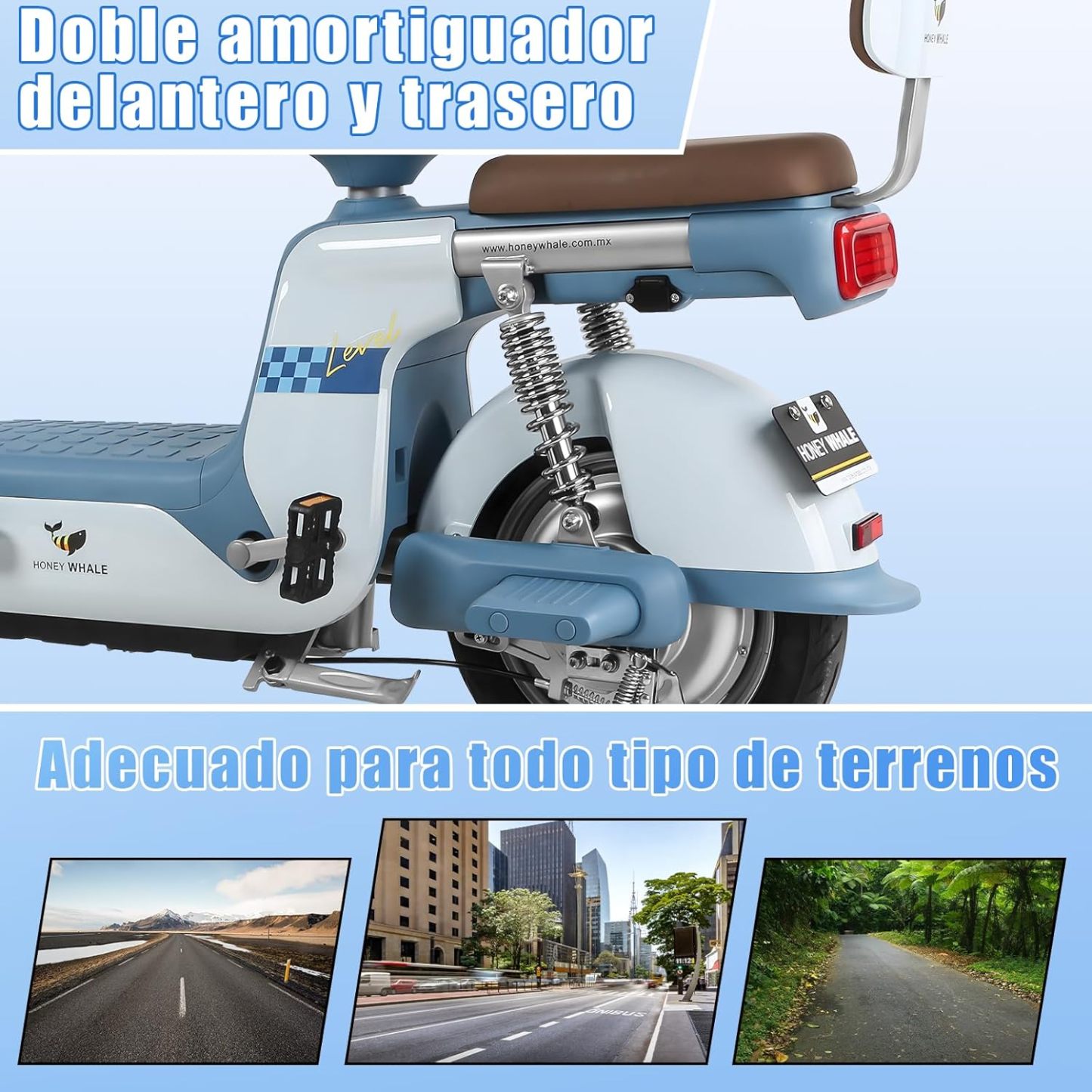 HONEYWHALE U3 PRO Bicicleta Electrica para Adultos, Moto Electrica con Alarma, Potencia Motor 650W-Max, Velocidad 31KM/H-Max, Autonomia 60KM, Bateria 20AH de Gran Capacidad