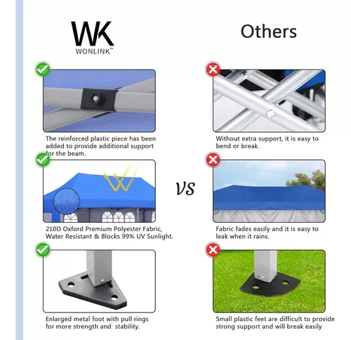 Toldo Desplegable Instantáneo De 10 X 20 Pies, Carpa Party