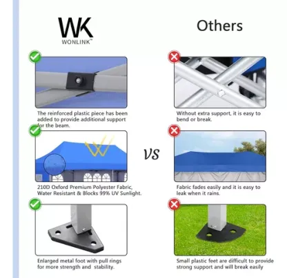 Toldo Desplegable Instantáneo De 10 X 20 Pies, Carpa Party