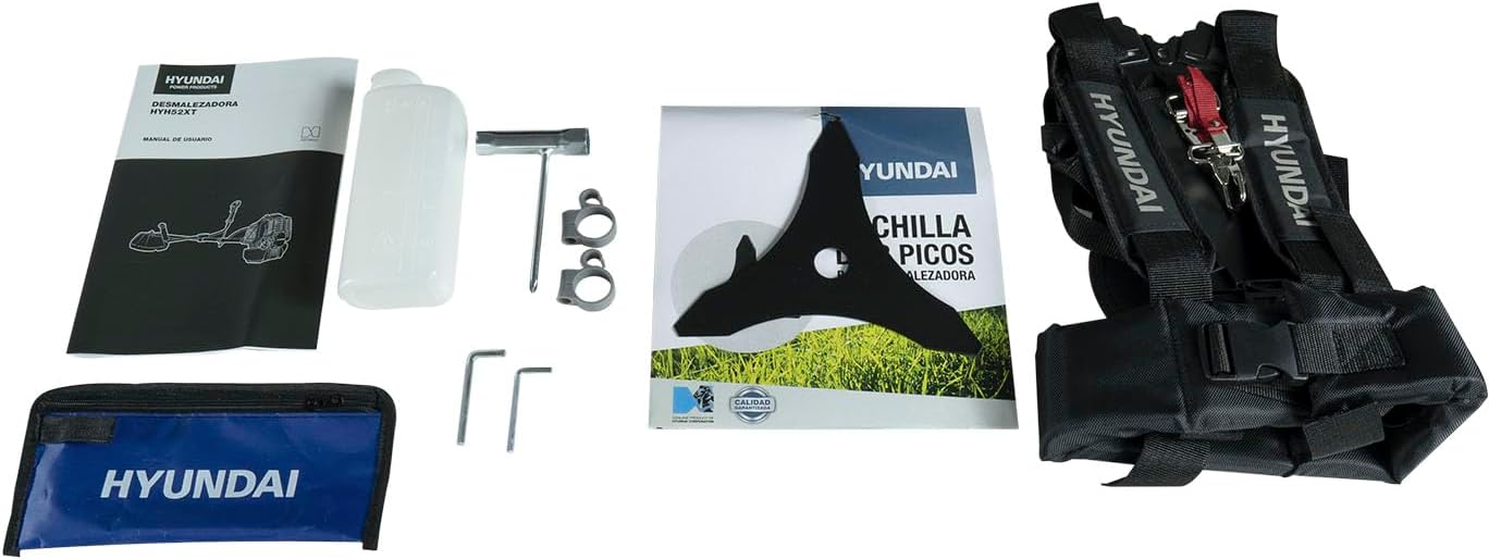 RAIKER Desmalezadora Hyundai 52cc C/Cabezal Y Cuchilla - HYH52XT