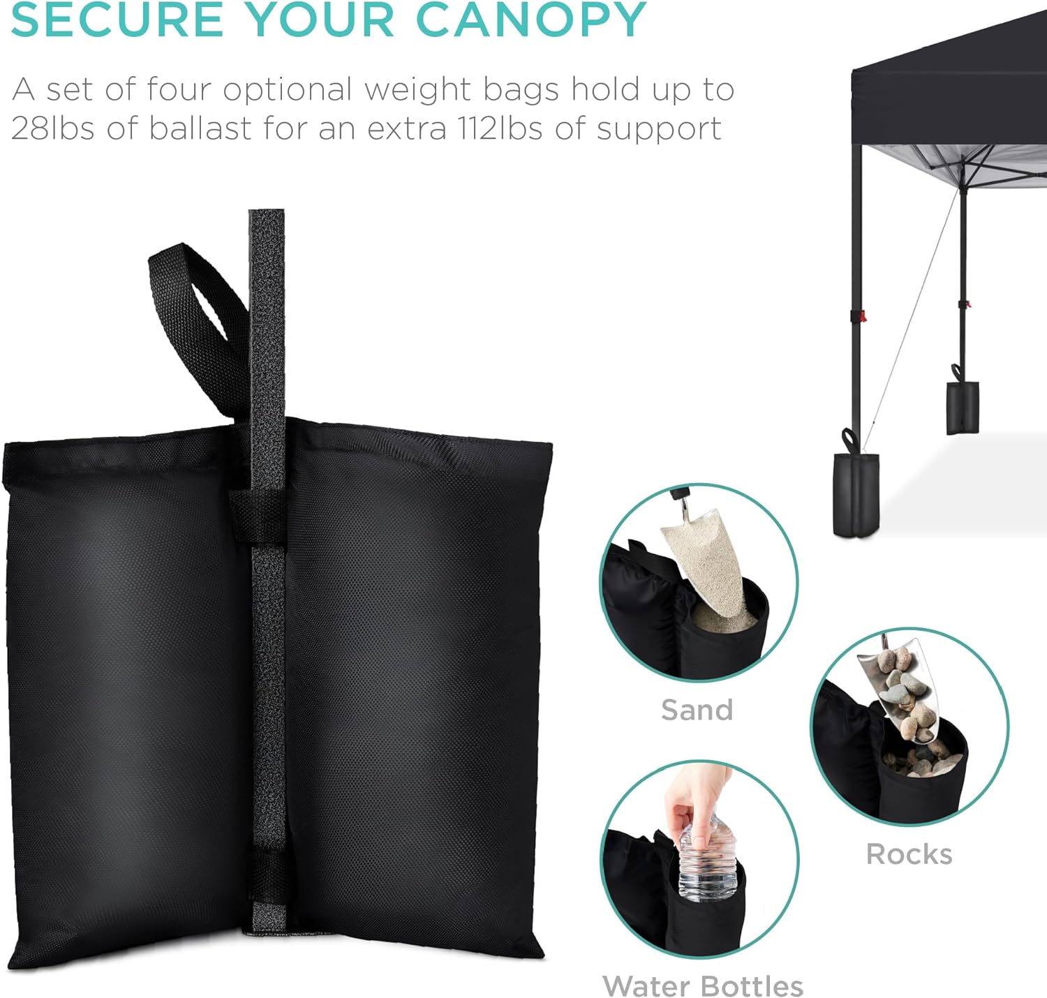 Best Choice Products - Toldo de armado fácil de 1 persona con un botón, tienda portátil e instantánea, funda, 3 x 3 metros, 4 bolsas de peso, color azul