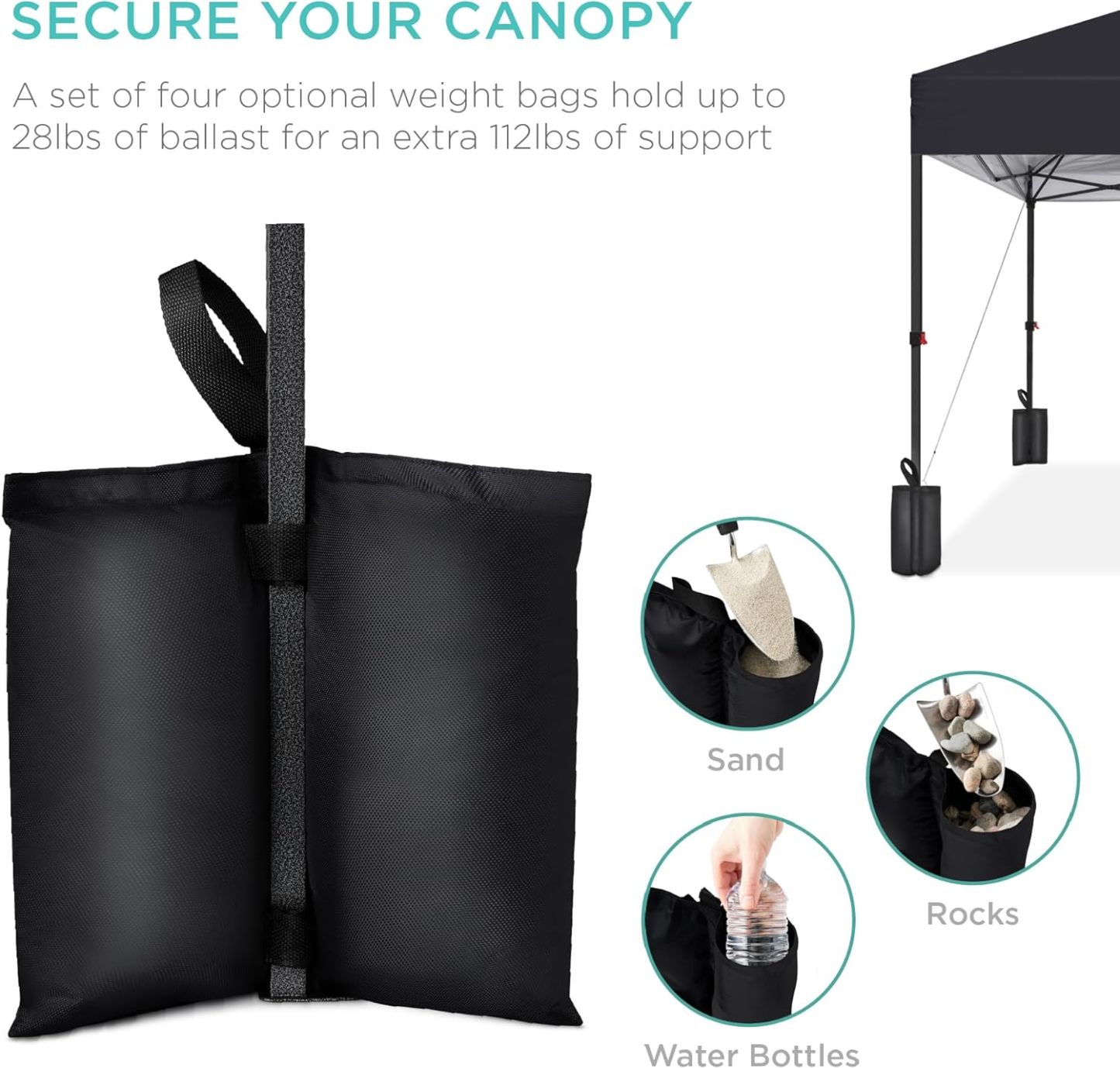 Best Choice Products - Toldo de armado fácil de 1 persona con un botón, tienda portátil e instantánea, funda, 3 x 3 metros, 4 bolsas de peso, color azul