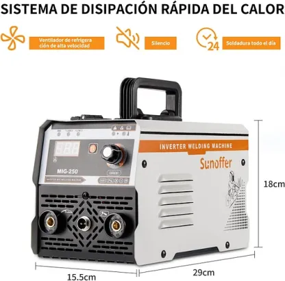 Soldadora portátil de doble voltaje 110/220V con inversor digital IGBT y pantalla digital LED