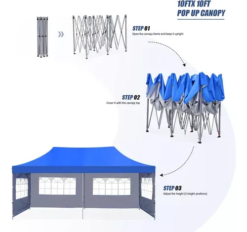 Toldo Desplegable Instantáneo De 10 X 20 Pies, Carpa Party