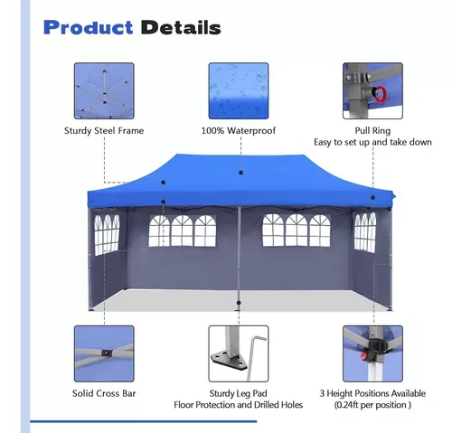 Toldo Desplegable Instantáneo De 10 X 20 Pies, Carpa Party