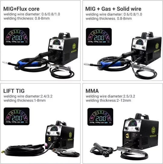 Soldadora 4 En 1 Hzxvogen Mig Gas No Gas Tig Mma 110v/220v