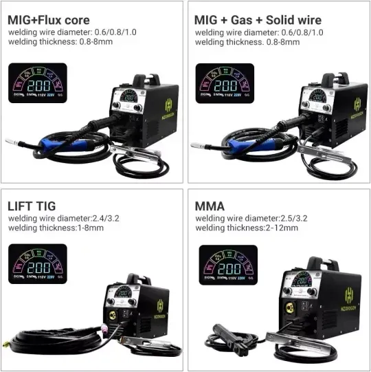 Soldadora 4 En 1 Hzxvogen Mig Gas No Gas Tig Mma 110v/220v