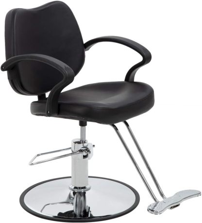 BestSalon Styling Heavy Duty Hydraulic Pump Beauty Shampoo Barbering Chair for Hair Stylist Women Man, Black