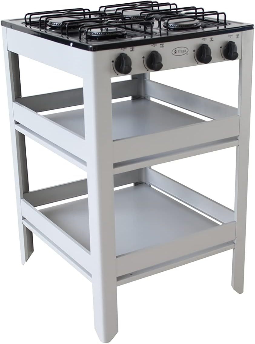 Fraga Parrilla de anaquel 4 quemadores P910 porcelanizada Azul