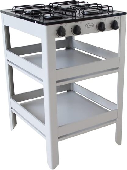 Fraga Parrilla de anaquel 4 quemadores P910 porcelanizada Azul