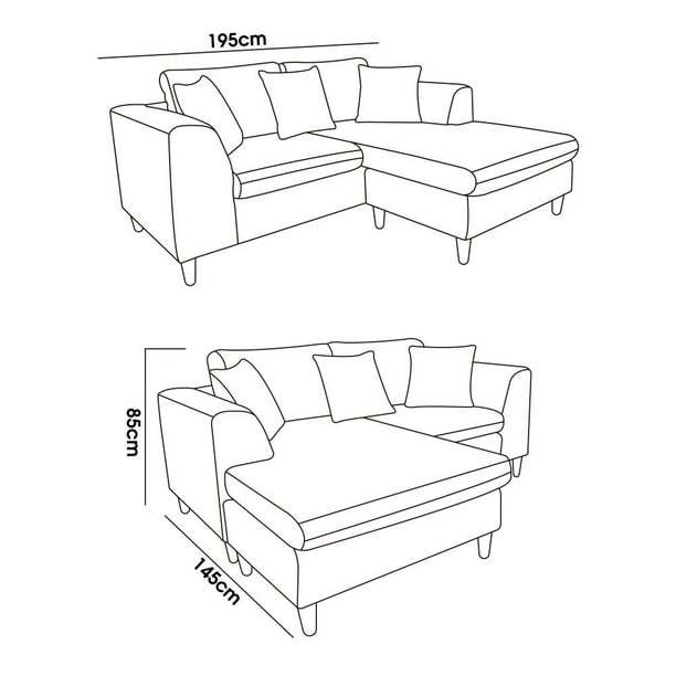 Sofá con Chaise Anffer Deek Reversible