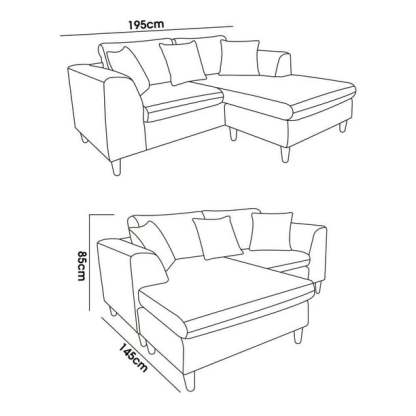 Sofá con Chaise Anffer Deek Reversible