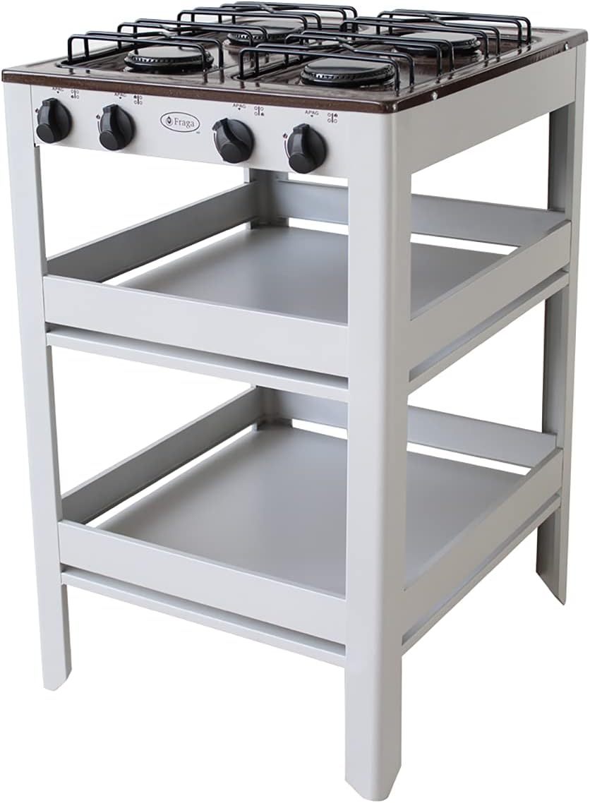 Fraga Parrilla de anaquel 4 quemadores P910 porcelanizada Azul