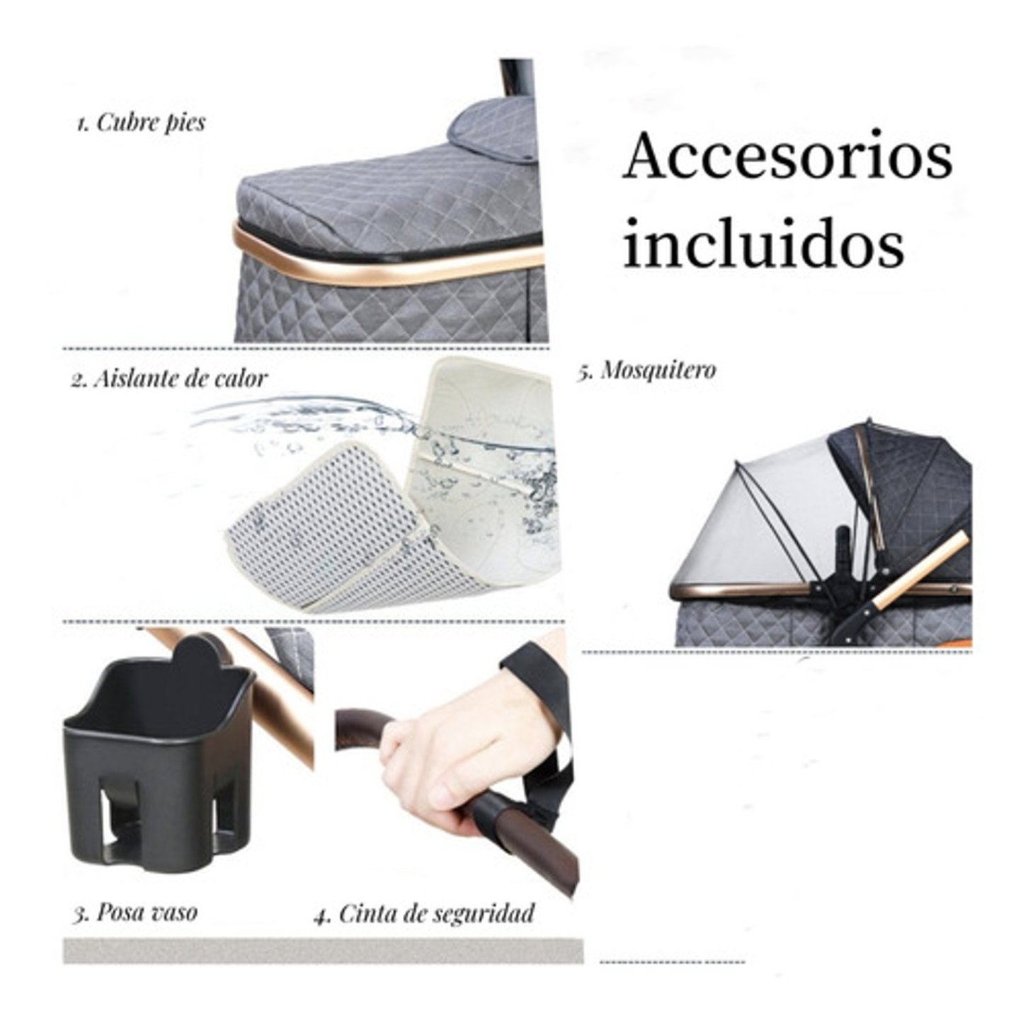 Coche Cuna Con Silla Nido Y Accesorios Lubabycas