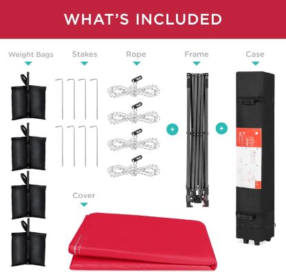 Best Choice Products - Toldo de armado fácil de 1 persona con un botón, tienda portátil e instantánea, funda, 3 x 3 metros, 4 bolsas de peso, color azul