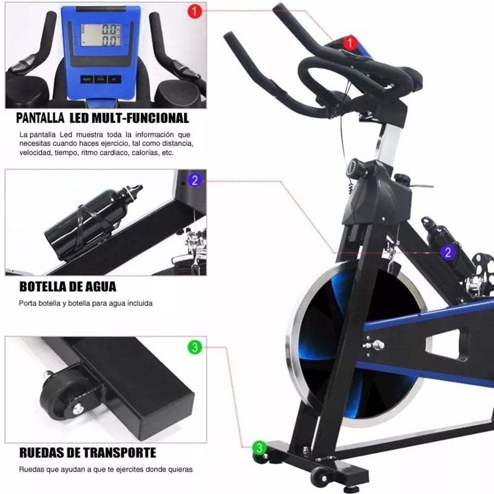 Bicicleta Spinning 18kg CENTURFIT Profesional Fija Uso Rudo