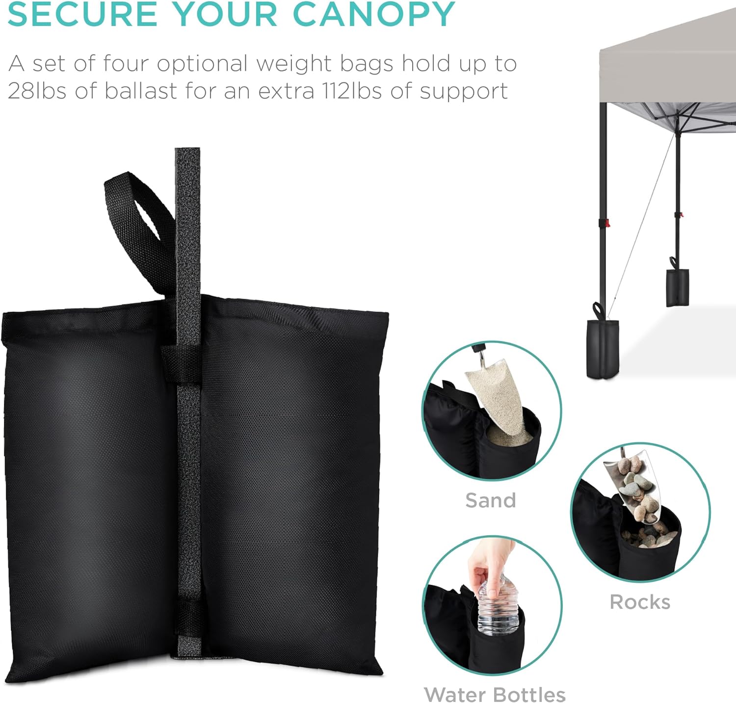 Best Choice Products - Toldo de armado fácil de 1 persona con un botón, tienda portátil e instantánea, funda, 3 x 3 metros, 4 bolsas de peso, color azul