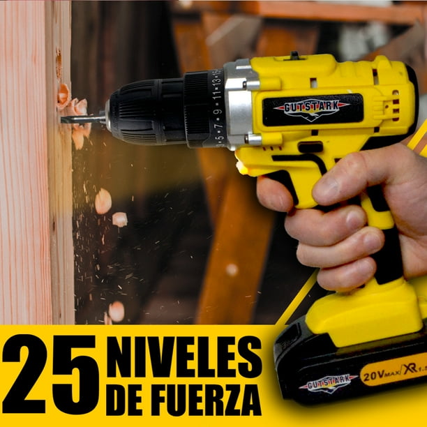 Taladro Desatornillador Inalambrico 1360rpm 25 pz Gutstark Taladro inalambrico 25 pza