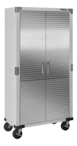 Gabinete De Almacenaje Alto Con Ruedas Acero Inoxidable Msi