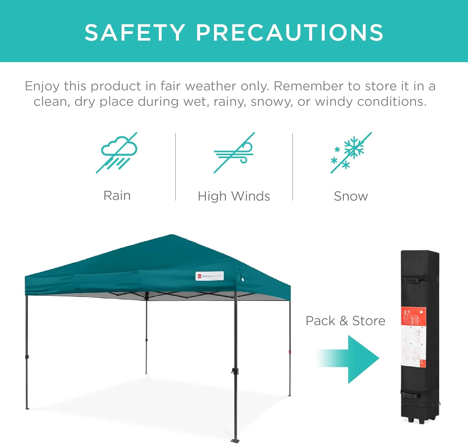 Best Choice Products - Toldo de armado fácil de 1 persona con un botón, tienda portátil e instantánea, funda, 3 x 3 metros, 4 bolsas de peso, color azul