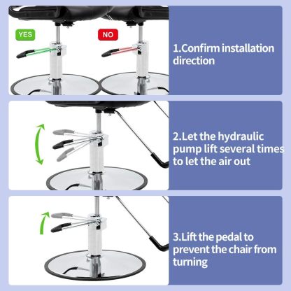 BestSalon Styling Heavy Duty Hydraulic Pump Beauty Shampoo Barbering Chair for Hair Stylist Women Man, Black