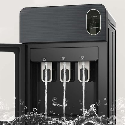 Despachador de Agua Garrafon Oculto 3 Ajustes de Temperatura Dispensador de Agua-Caliente Fría y A gua de la Habitación Dispensador de AG UA de Acero Apto para Botellas de 18.5 L (Gris)