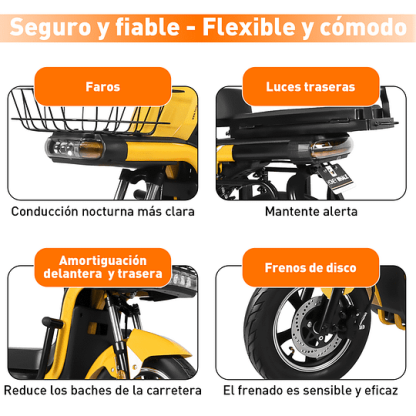 Motobici Eléctrica Honey Whale U7S Amarillo
