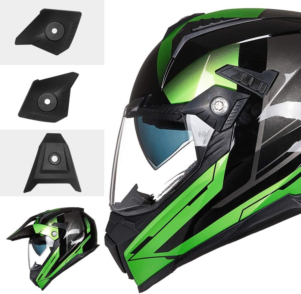 ILM - Casco deportivo doble para motocicleta, visor para el sol, casco para todoterreno, motocross, certificado por el DOT.