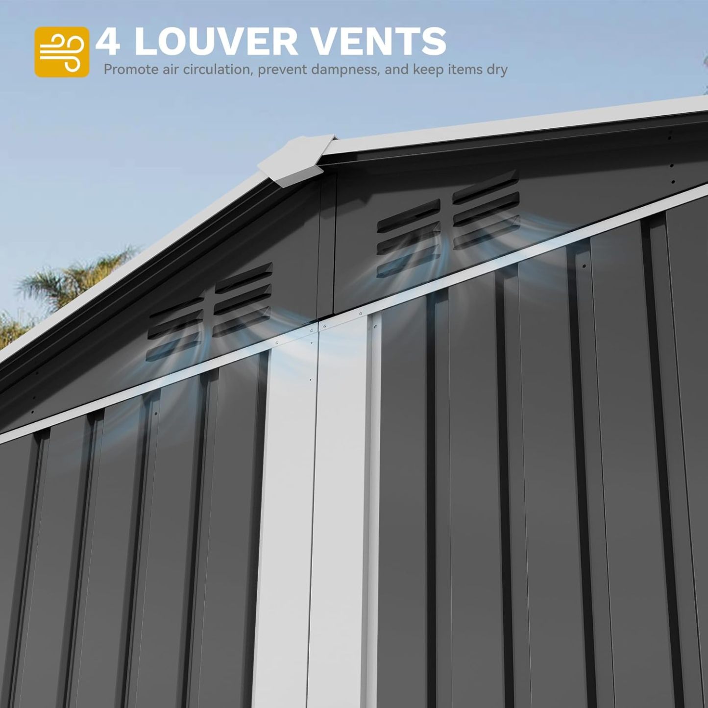 DWVO - Cobertizo de Almacenamiento para Exteriores con Ventana, 6 x 4 pies con Cerradura de Metal con Techo Inclinado para Herramientas, Bicicletas, Ideal para Patio Trasero, Patio, cochera, césped