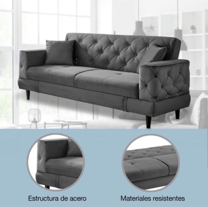 EKE Sofácama Sofa Cama Futón Sillón Sala Reclinable Moderno Minimalista Fresco Duradero Calidad Cojines
