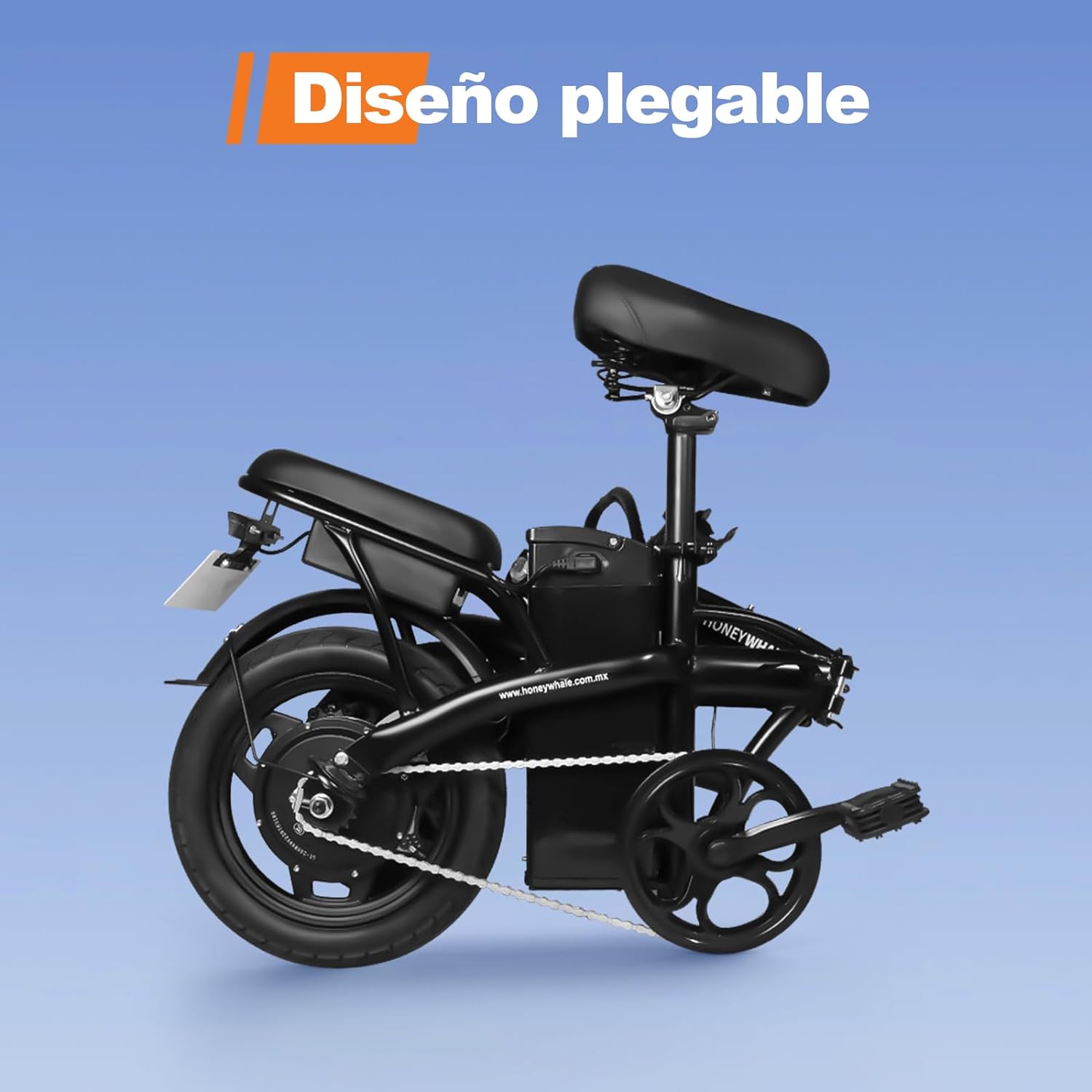 Pop Shope S6 Bicicleta Eléctrica Plegable para Adultos, Velocidad Máxima 35KM/H, Potencia Máxima del Motor 750W, Autonomía 35KM, Batería 48V/10.4AH