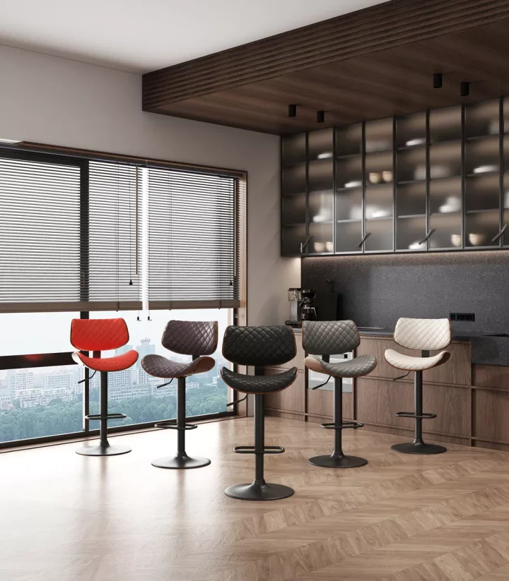 Banco Eke Life Home 2058 color negro de 113cm de alto