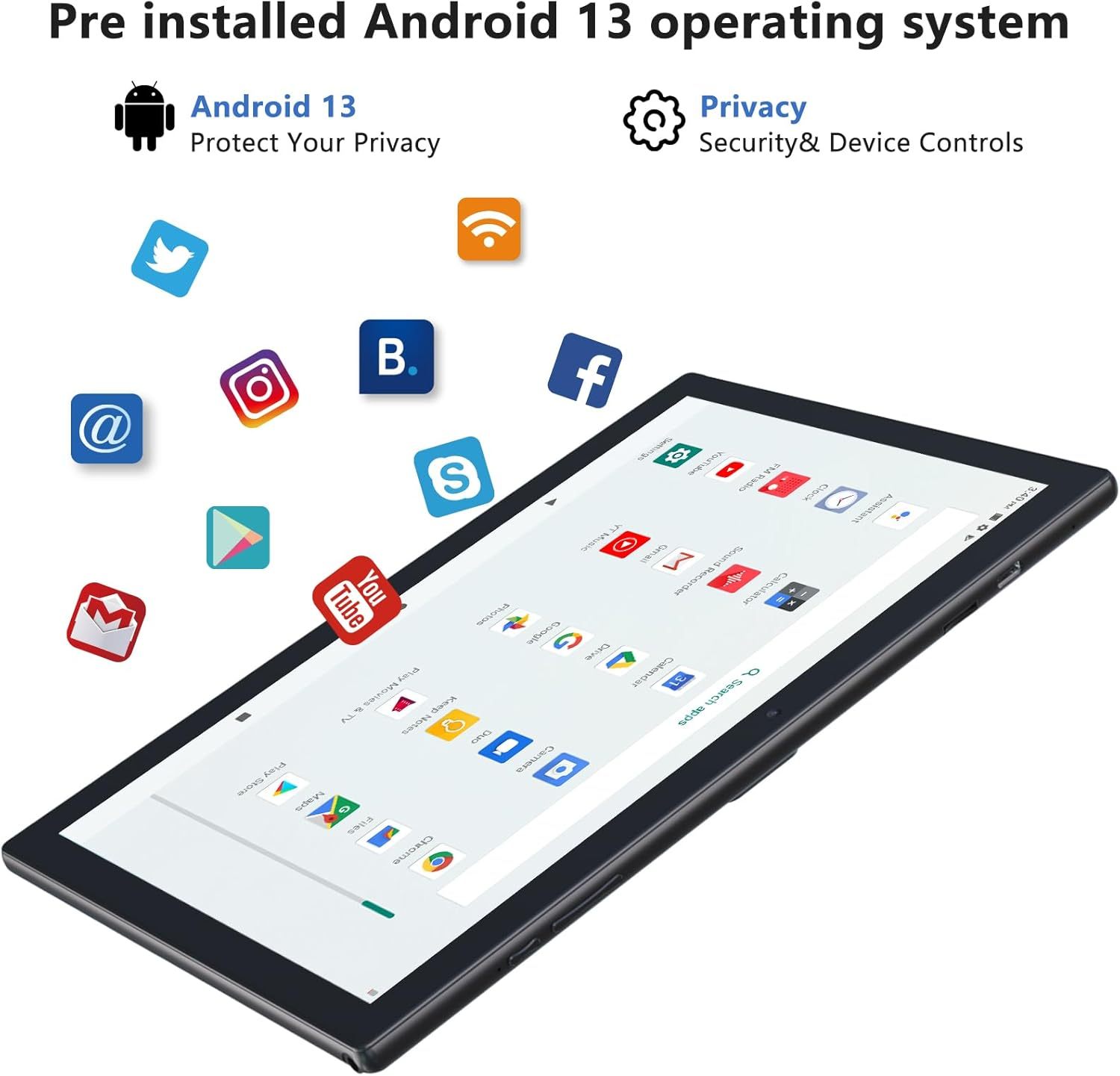 Tablet con teclado 2 en 1, Android 11, 10.1 pulgadas FHD, con teclado/mouse/funda/lápiz capacitivo/película templada, 64 GB+2 GB, Wi-Fi, cámara dual 8 MP, procesador quad core, batería 6,000 mAh, rosa