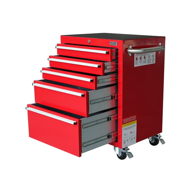 Gabinete De Herramientas Rojo 5 Cajones Thor Kitchen