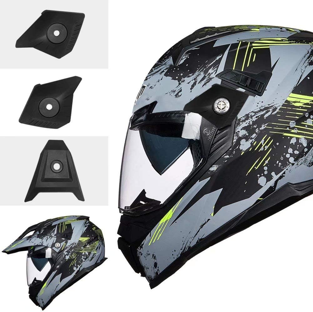 ILM - Casco deportivo doble para motocicleta, visor para el sol, casco para todoterreno, motocross, certificado por el DOT.