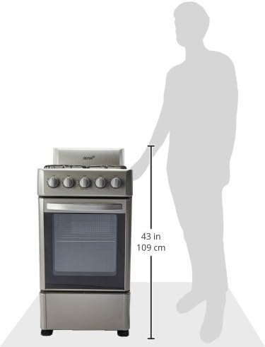 Estufa al piso Gas Acros de 20 pulgadas Gris acero modelo AW-5300D