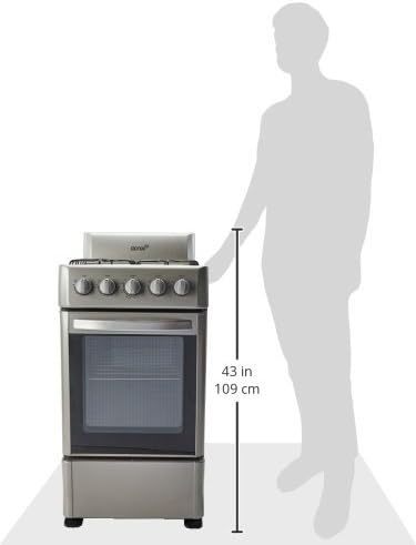 Estufa al piso Gas Acros de 20 pulgadas Gris acero modelo AW-5300D