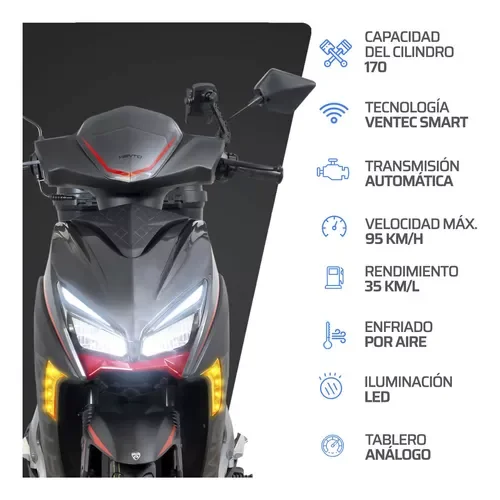 Motocicleta Vento Atom 170 2.0 Gris 2025