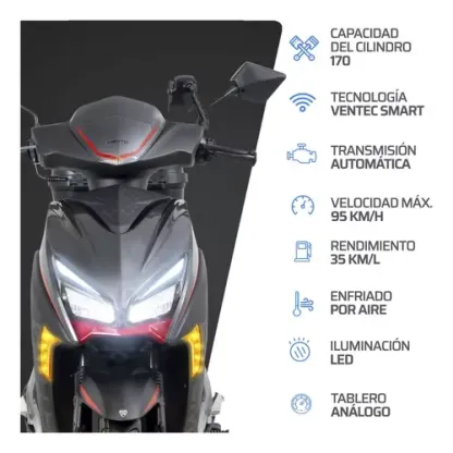 Motocicleta Vento Atom 170 2.0 Gris 2025