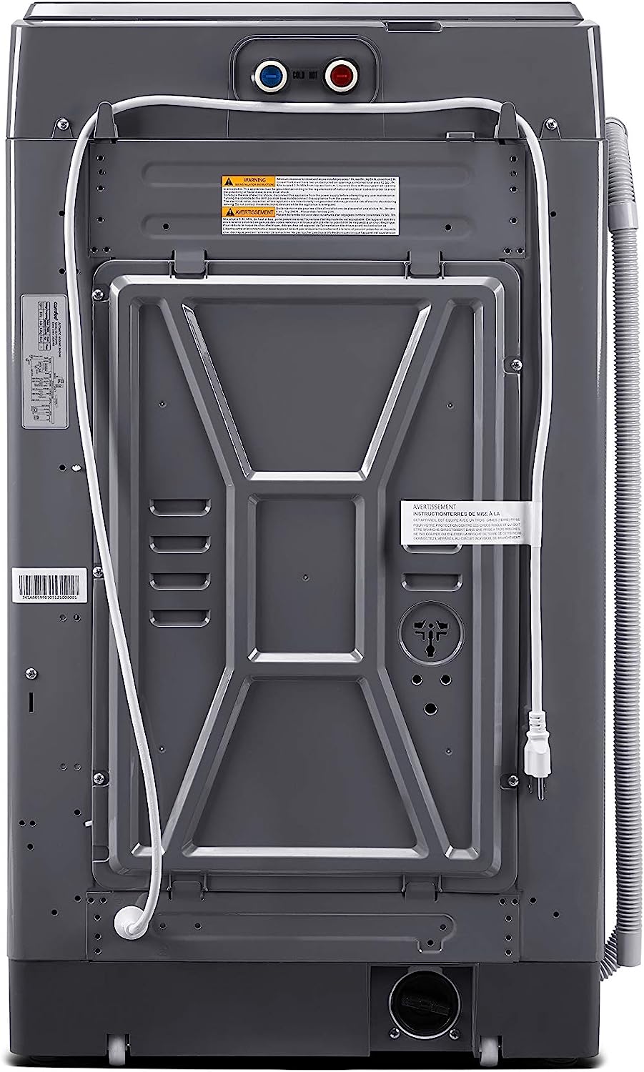 Comfee Lavadora portátil, lavadora compacta de 0.9 pies cúbicos con visualización LED, 5 ciclos de lavado, 2 rodillos integrados, lavadora completamente automática de ahorro de espacio