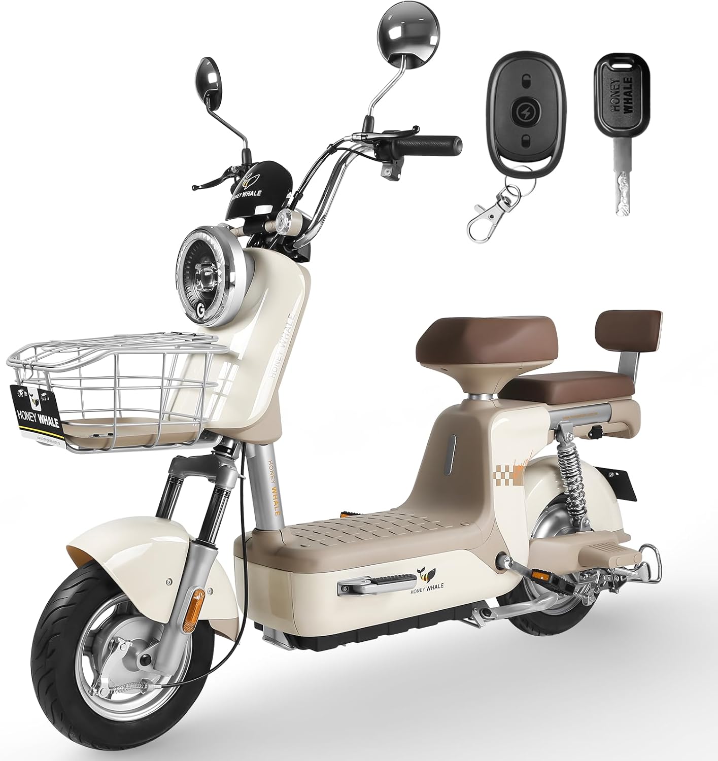 HONEYWHALE U3 PRO Bicicleta Electrica para Adultos, Moto Electrica con Alarma, Potencia Motor 650W-Max, Velocidad 31KM/H-Max, Autonomia 60KM, Bateria 20AH de Gran Capacidad
