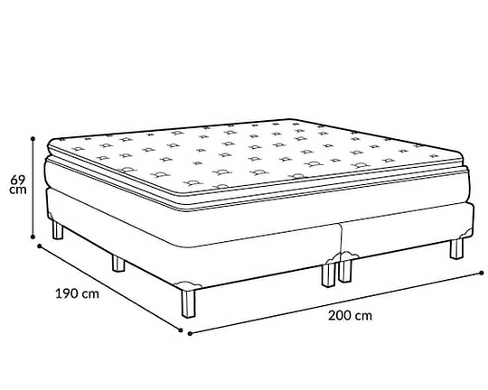 Juego de Colchón y Box King Size Wendy Oxford
